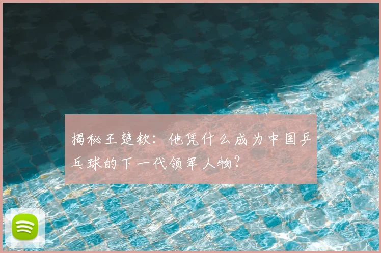 揭秘王楚钦:他凭什么成为中国乒乓球的下一代领军人物?